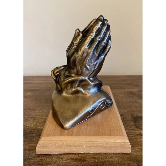 Religious Decor Praying Hands Weighted Bookend Decor Centerpiece - Picture 1 of 7
